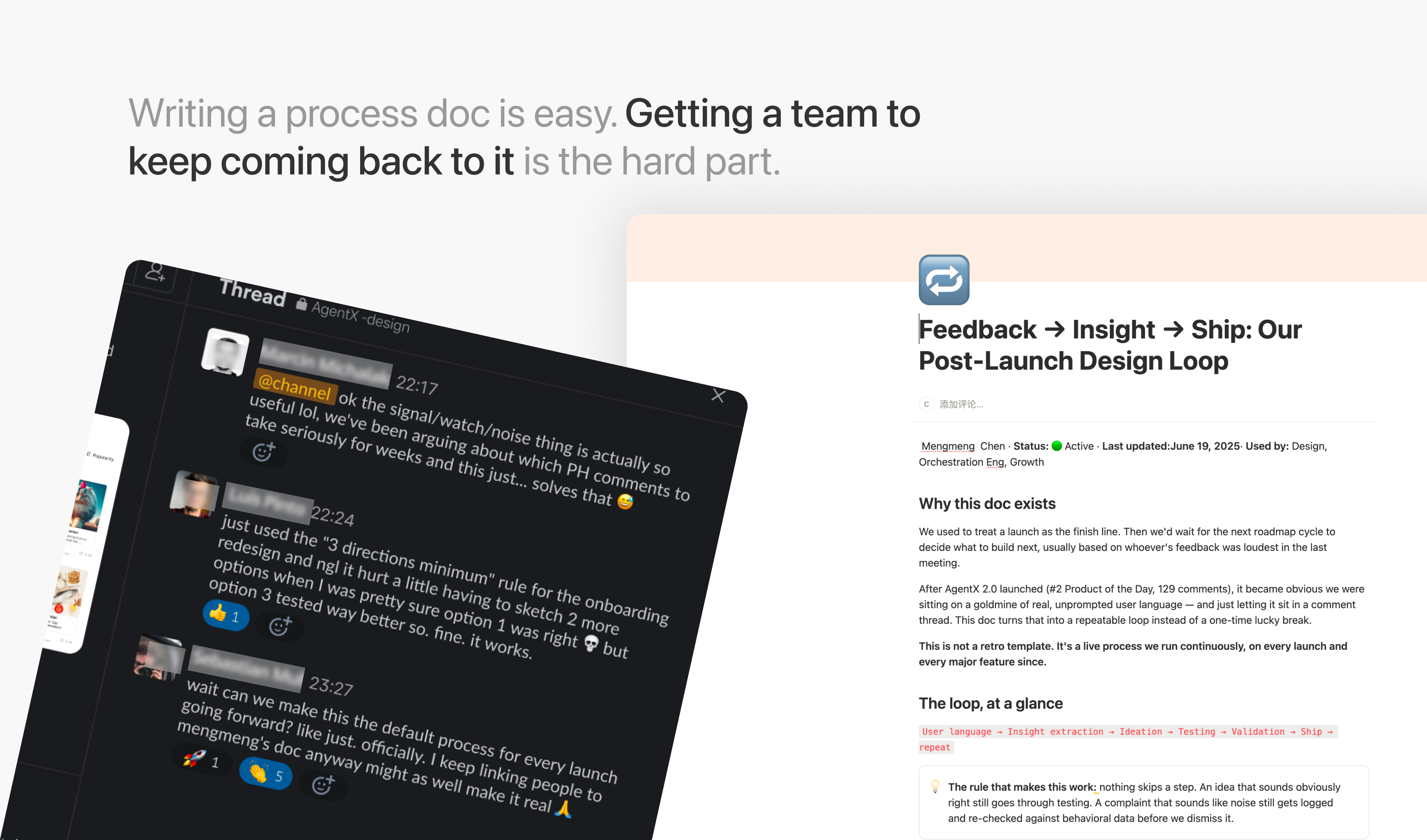 Designed post-launch framework